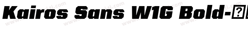 Kairos Sans W1G Bold字体转换